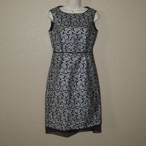 NWOT Sz 2 Marc Jacobs Black Metallic Sleeveless Sheath Dress